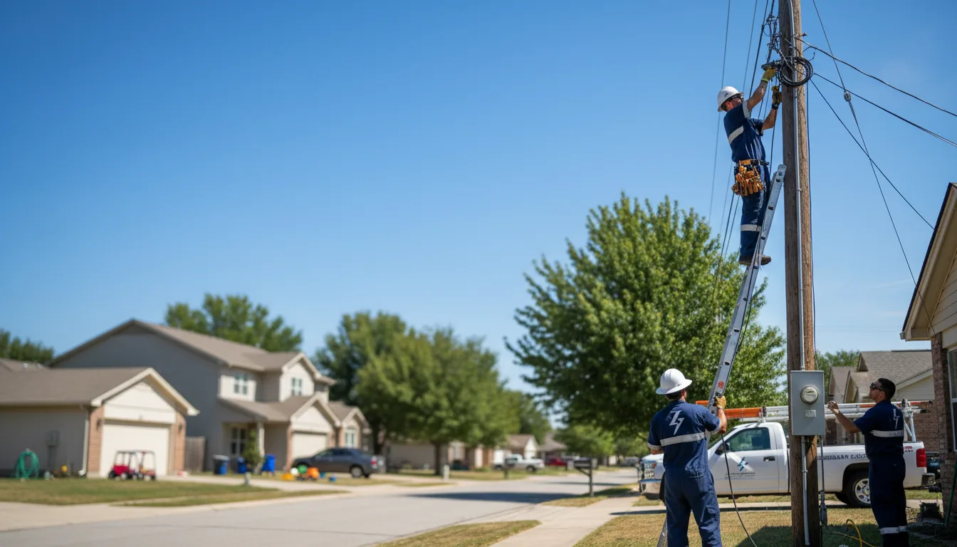 Residential electrician providing installation services in Pennington, MN